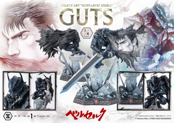 Berserk Legacy Art "Kentarou Miura" Statue 1/4 Guts 74 cm 5