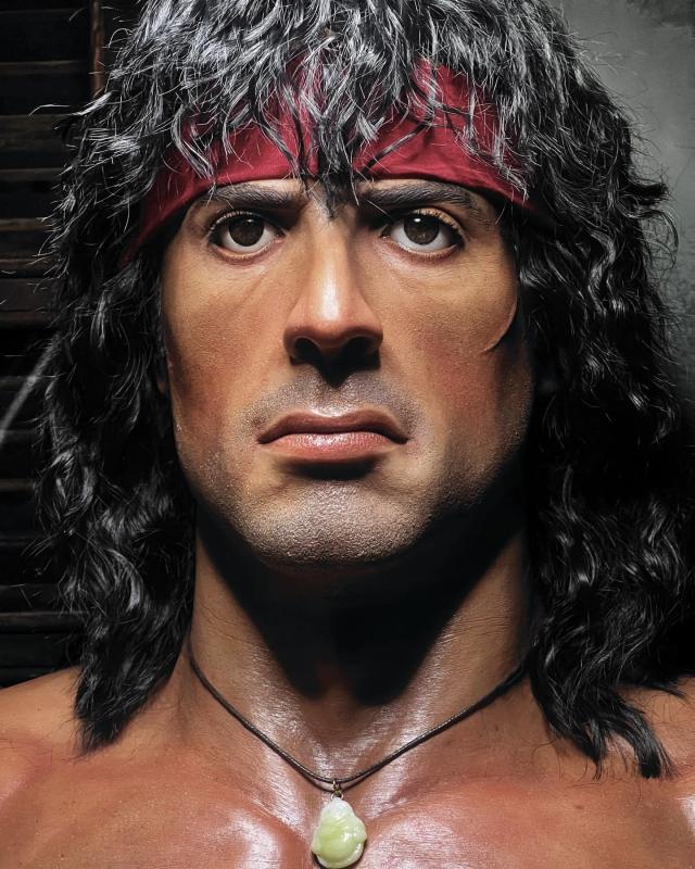 Rambo III life size bust by Edinho Maga