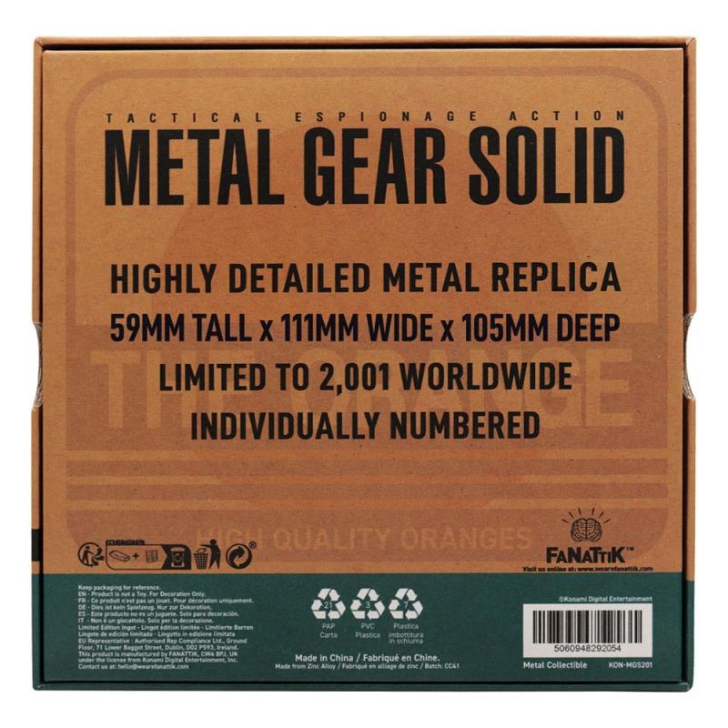 Metal Gear Solid 2 Replica Cardboard Box