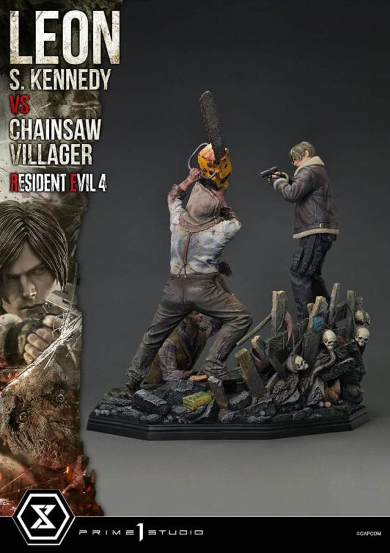 Resident Evil 4 Ultimate Premium Masterline Series Statue 1/4 Leon S. Kennedy vs. Chainsaw Villager 12