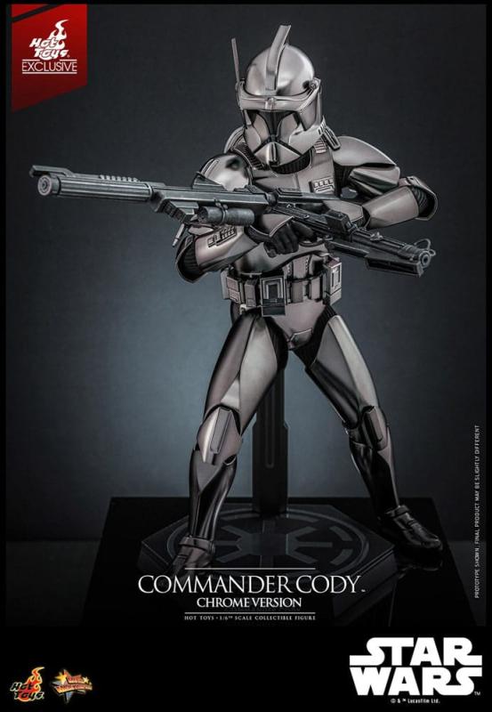 Star Wars Movie Masterpiece Action Figure 1/6 Commander Cody (Chrome Version) Hot Toys Exclusive 30