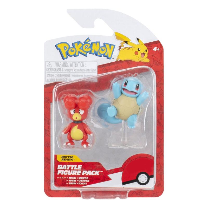 Pokémon Battle Figure Set Figure 2-Pack Magby & Squirtle #5 2
