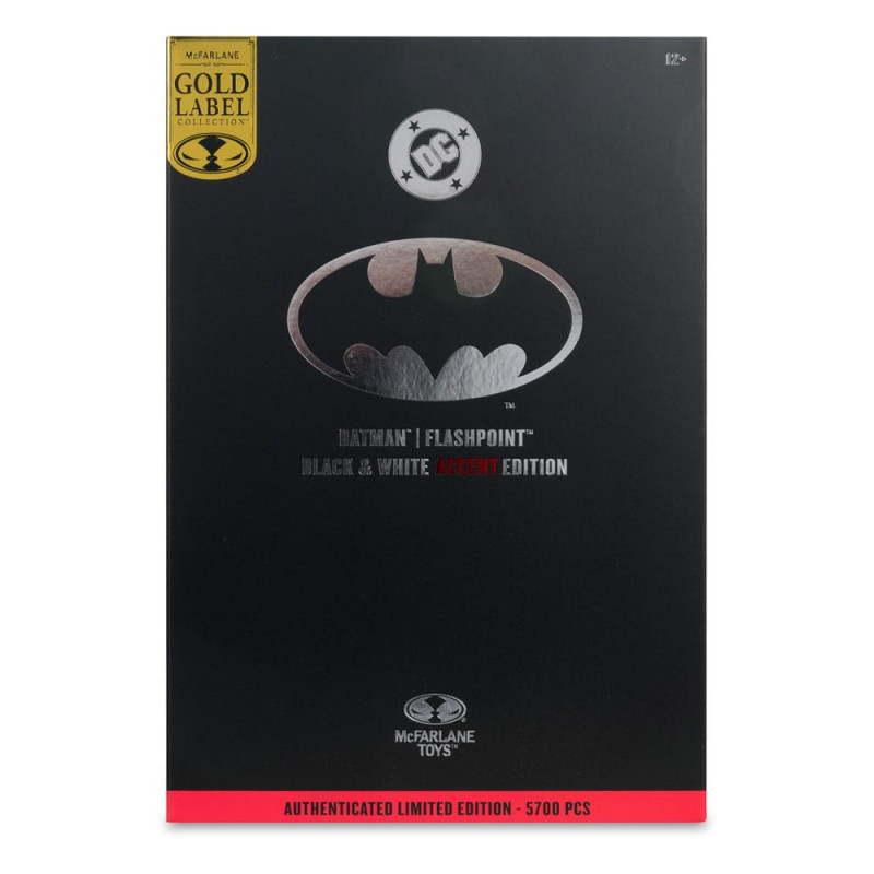 DC Multiverse Action Figure Batman (Flashpoint) (Black & White Accent Edition) (Gold Label) 18 cm 7