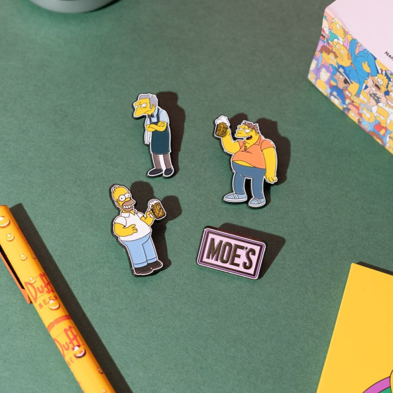 The Simpsons Pin Badges Set of 4 Moe's Tavern 2