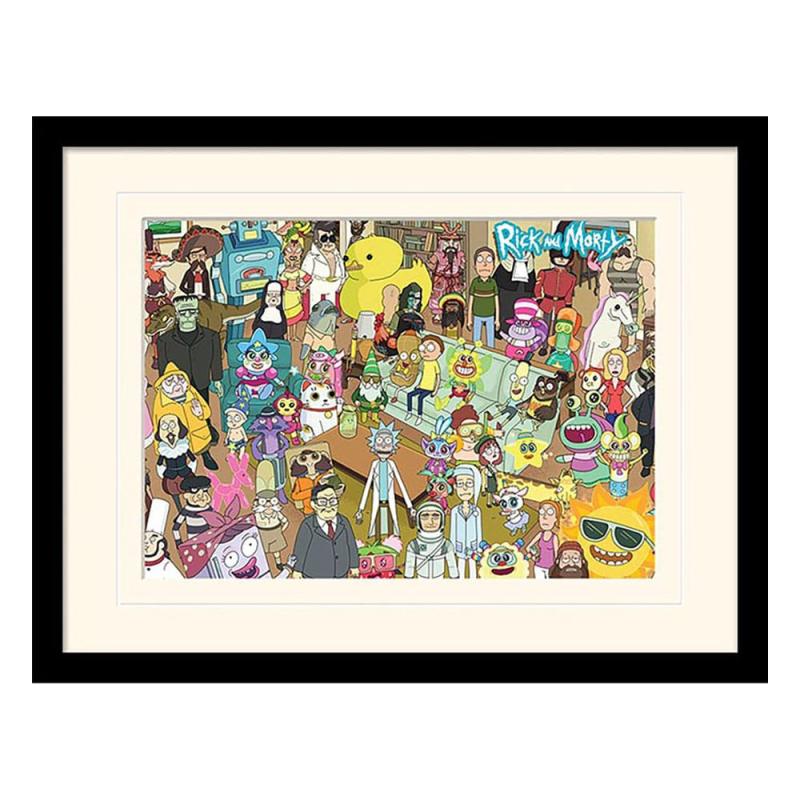 Rick and Morty Collector Print Framed Poster Total Rickall (white background)