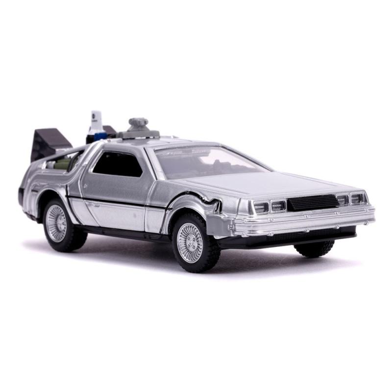 Back to the Future II Hollywood Rides Diecast Model 1/32 DeLorean Time Machine