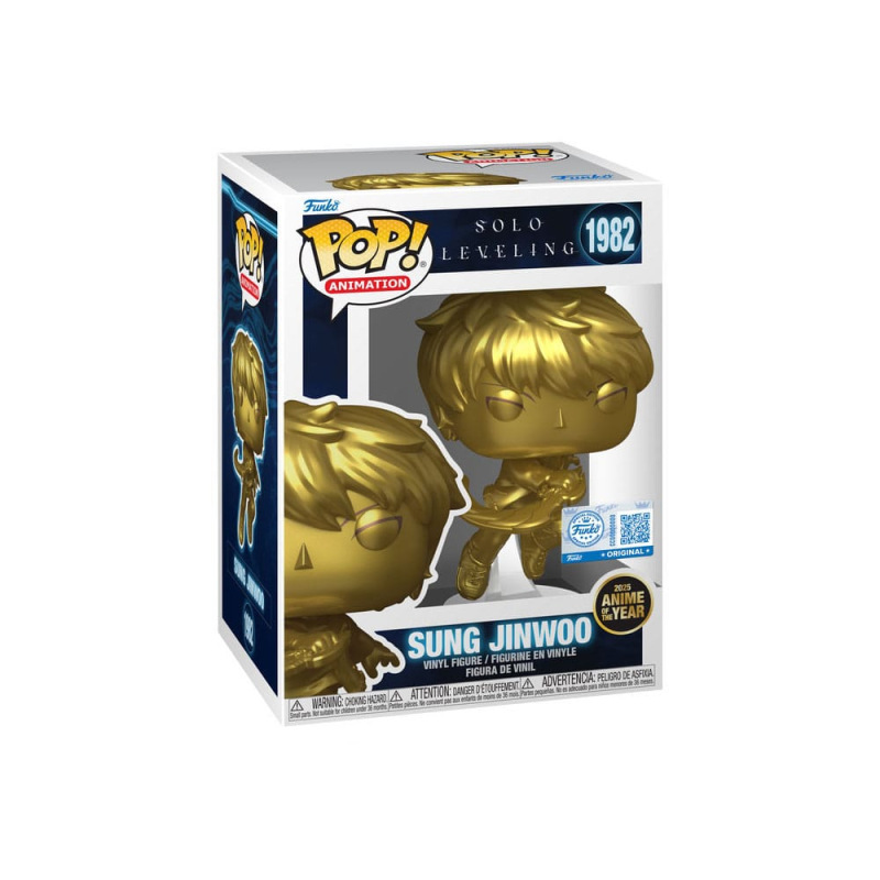 Solo Leveling Pop! Animation Vinyl Figure Sung Jinwoo (Gold) Exclusive Edition 10 cm 1