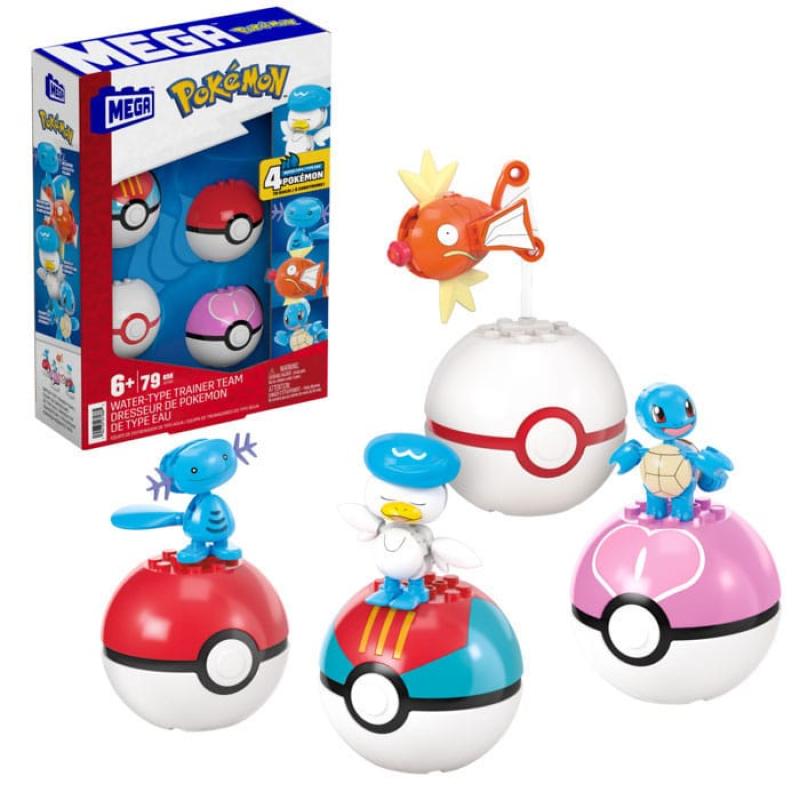 Pokémon MEGA Construction Set Water-Type Trainer Team Building Toy Kit 8