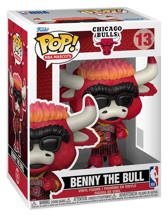 NBA POP! Basketball Vinyl Figure Mascots: Bulls- Benny The Bull 9 cm 1