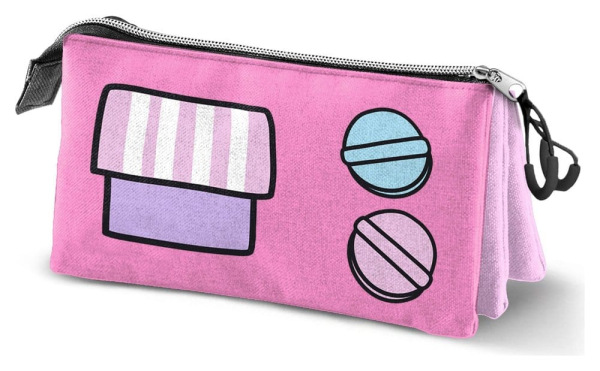 Sanrio Triple Pencil case Hello Kitty Gashapon Pink 1