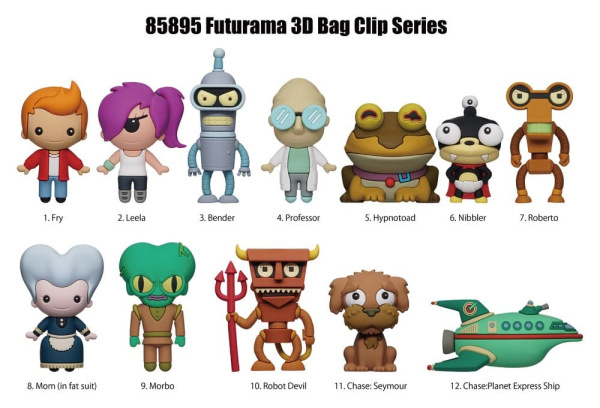 Futurama 3D Foam Bag Clips Series 1 Display (24) 2