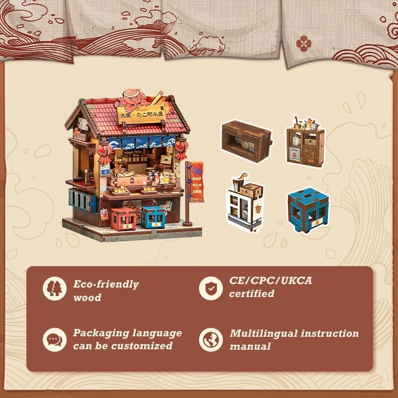 Miniature House Model Kit Osaka Takoyaki 12 x 9 cm 2
