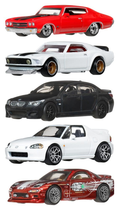 Fast & Furious Hot Wheels Premium Die-Cast Vehicles 1/64 979P Assortment (10)