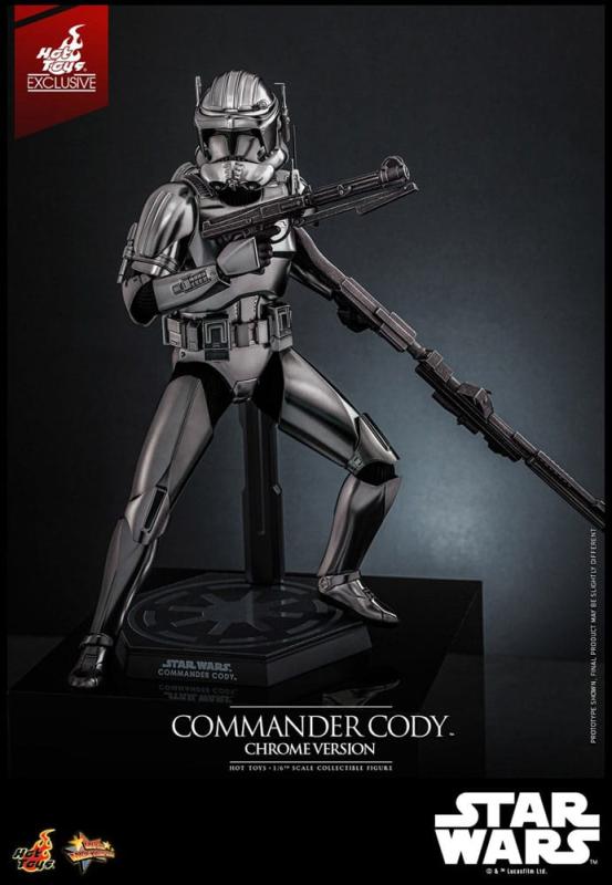 Star Wars Movie Masterpiece Action Figure 1/6 Commander Cody (Chrome Version) Hot Toys Exclusive 30