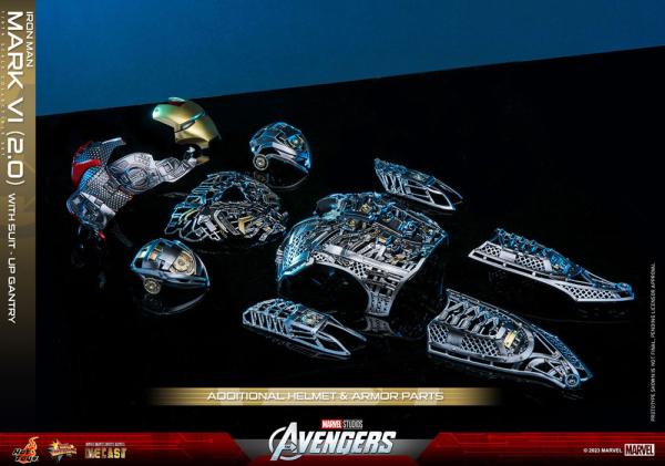 Marvel's Avengers: Iron Man Mark VI w/ Suit-Up Gantry 1/6 Diecast Action Figure - Hot Toys