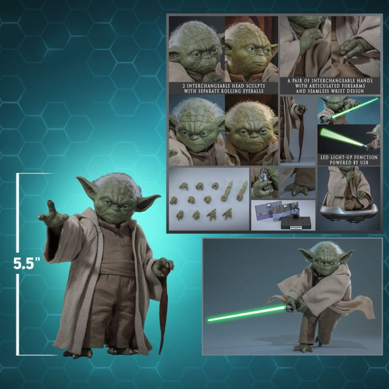 Star Wars: Revenge of the Sith Movie Masterpiece Action Figure 1/6 Yoda 14 cm 14