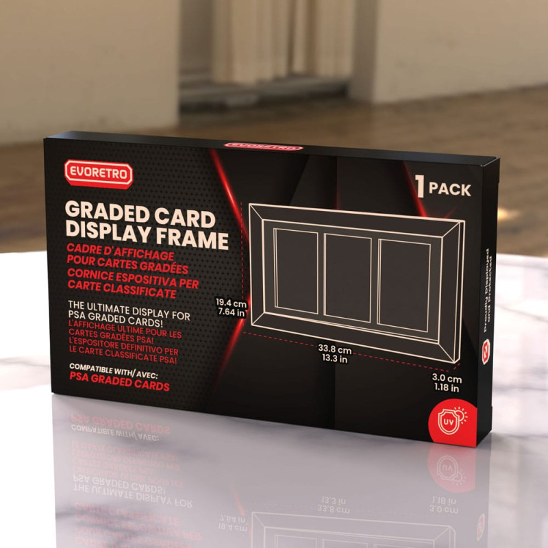 Evoretro Graded Card Display Frame for 3 PSA Graded Cards 4