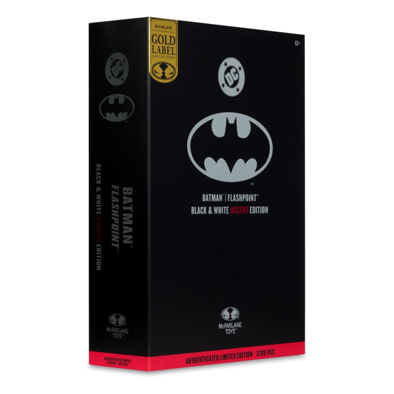 DC Multiverse Action Figure Batman (Flashpoint) (Black & White Accent Edition) (Gold Label) 18 cm 8