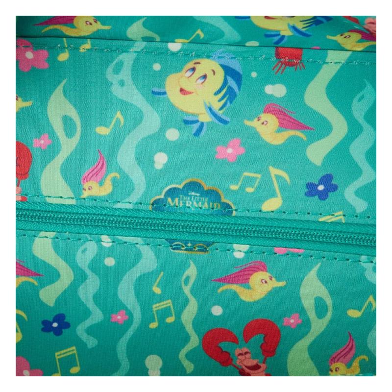 Disney by Loungefly Passport Bag Figural 35th Anniversary Ariel Face 4