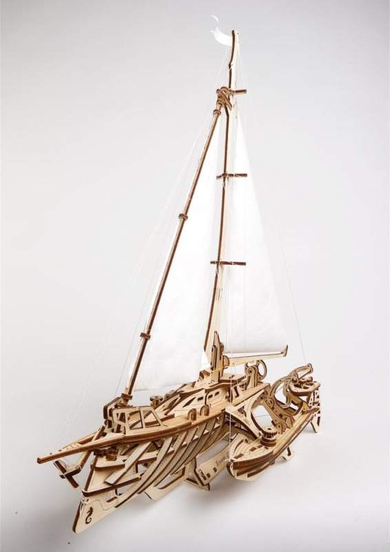 Ugears 3D Wooden Puzzle Trimaran Merihobus 7