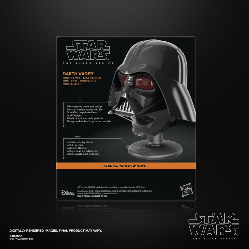 Star Wars Episode IV Black Series Mini Helmet Darth Vader 15 cm 3
