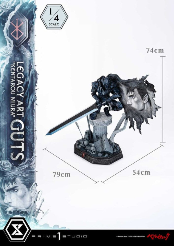 Berserk Legacy Art "Kentarou Miura" Statue 1/4 Guts 74 cm 6
