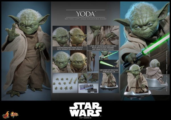Star Wars: Revenge of the Sith Movie Masterpiece Action Figure 1/6 Yoda 14 cm 13