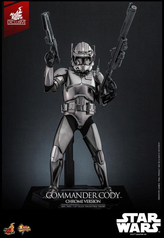 Star Wars Movie Masterpiece Action Figure 1/6 Commander Cody (Chrome Version) Hot Toys Exclusive 30