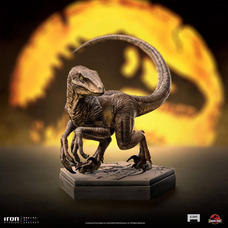 Jurassic World: Velociraptor C 7 cm Icons Statue - Iron Studios