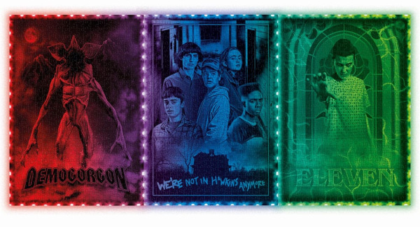 Stranger Things Metamorphic Art Collection Jigsaw Puzzle with Light-Up Effect Demogorgon (520 pieces 4