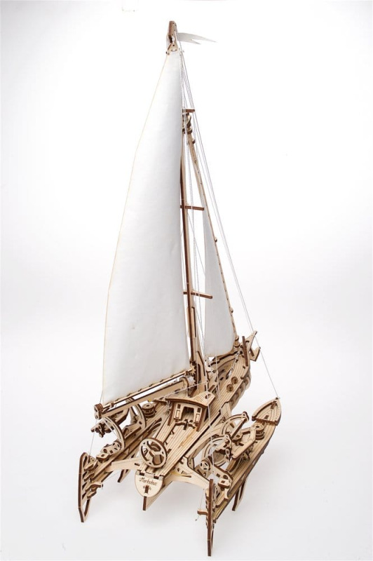 Ugears 3D Wooden Puzzle Trimaran Merihobus 14