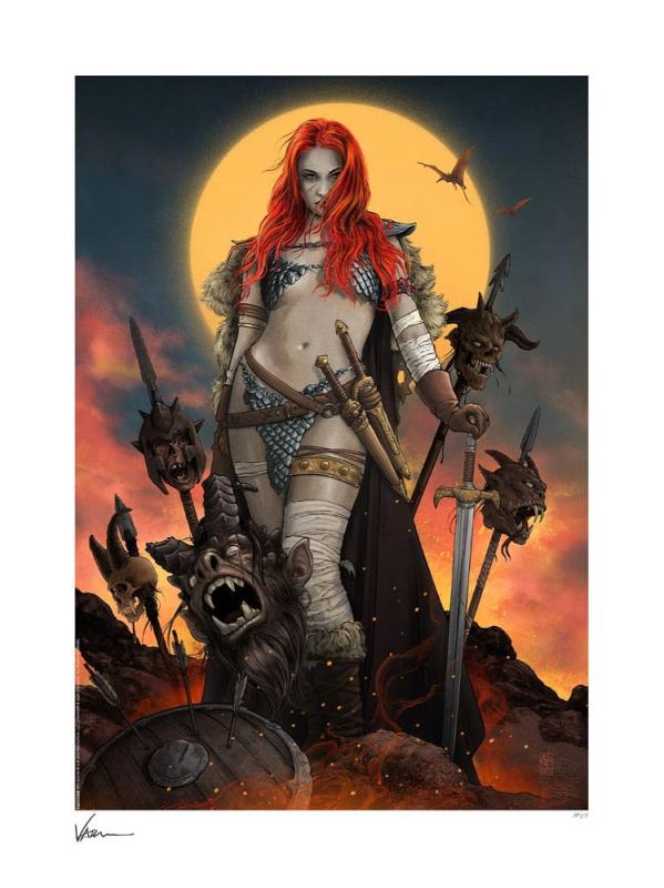 Red Sonja: A Savage Sword 46 x 61 cm Art Print - Sideshow Collectibles
