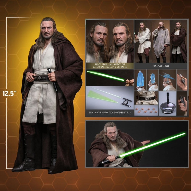 Star Wars: The Phantom Menace Movie Masterpiece Action Figure 1/6 Qui-Gon Jinn (Artisan Edition) Hot 7