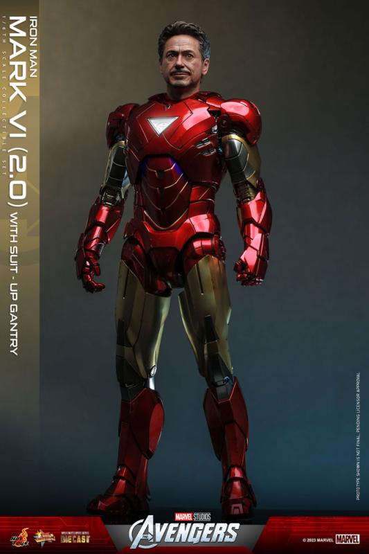 Marvel's The Avengers Movie Masterpiece Diecast Action Figure 1/6 Iron Man Mark VI (2.0) with Suit-U