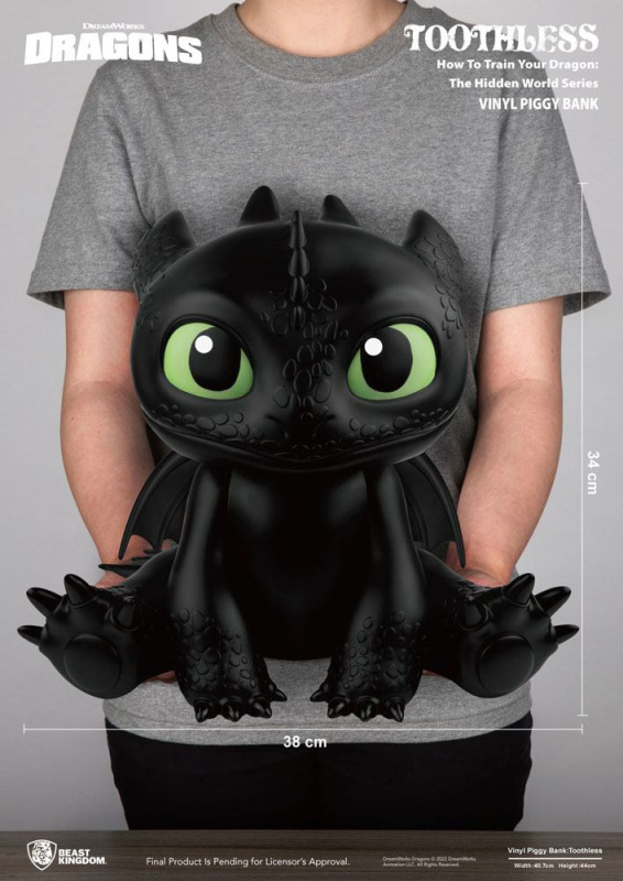 How To Train Your Dragon Piggy Vinyl Bank Toothless 30 cm 5