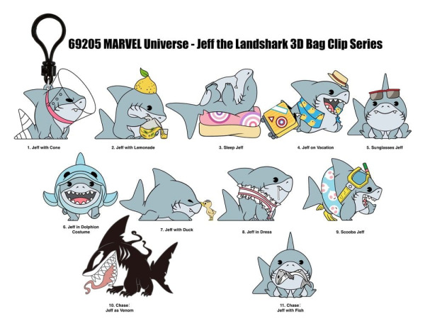 Marvel Rivals 3D Foam Bag Clips Jeff the Land Shark Series 17 Display (24) 2