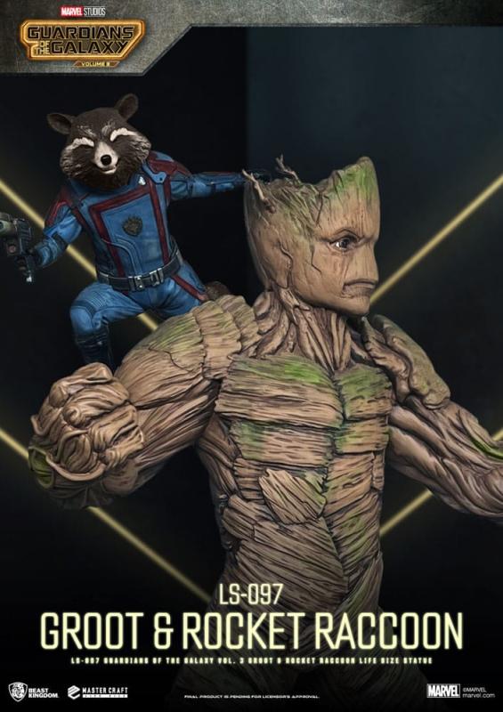 Guardians of the Galaxy 3: Groot & Rocket Raccoon 1/1 Statue - Beast Kingdom Toys