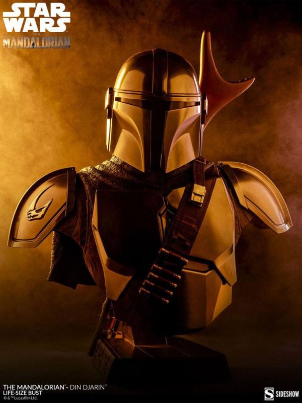 Star Wars: The Mandalorian - Din Djarin 86 cm Life-Size Bust - Sideshow Collectibles