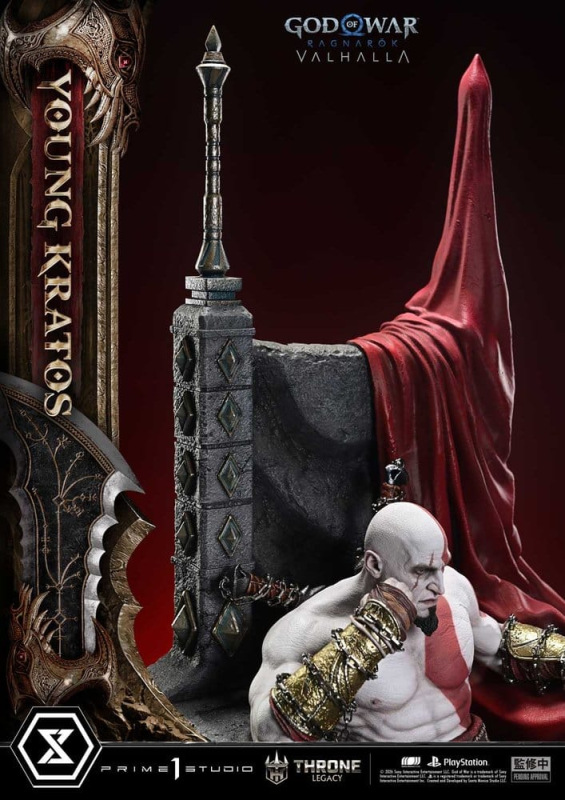 Throne Legacy God of War Series Statue 1/3 Ragnarok Young Thyself Kratos 91 cm 12
