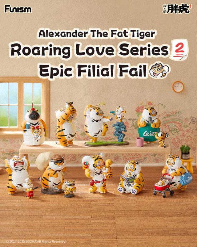 Alexander The Fat Tiger Mini Figures Roaring Love Series 2: Epic Filial Fabil7 cm Display (8) 2