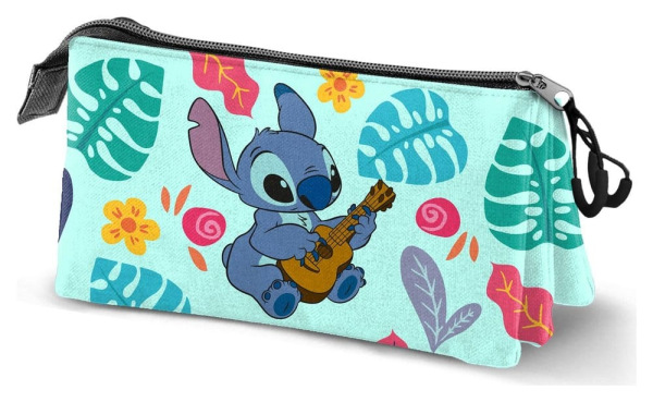 Lilo & Stitch Triple Pencil case Guitar Green