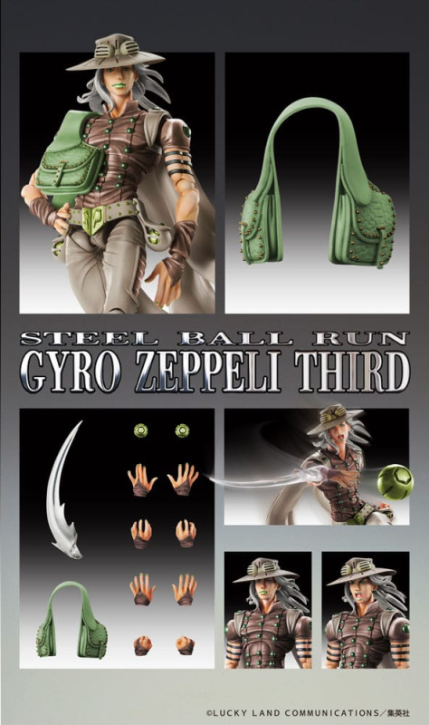 JoJo's Bizarre Adventure Part7 Steel Ball Run Super Action Action Figure Chozokado Johnny Joestar Se 9