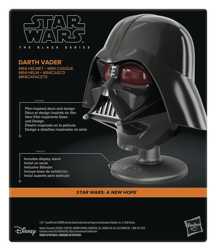 Star Wars Episode IV Black Series Mini Helmet Darth Vader 15 cm 4