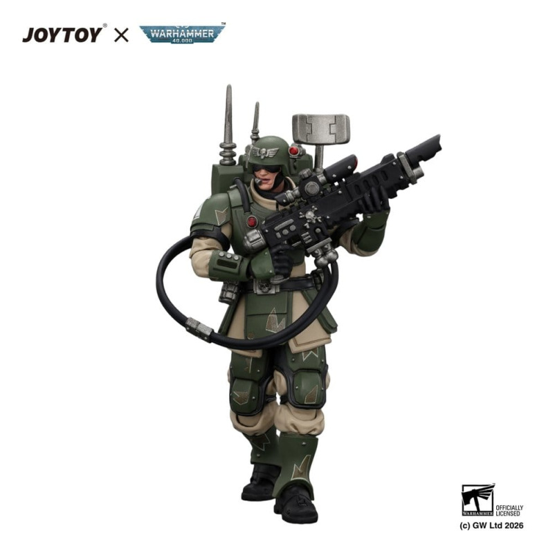 Warhammer Action Figure Astra Militarum Kasrkin 3 with Hot-shot Lasgun and Vox-caster 3
