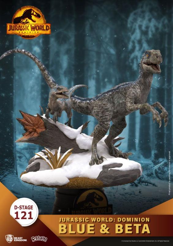 Jurassic World Fallen Kingdom: Blue & Beta 13 cm D-Stage PVC Diorama - Beast Kingdom Toys