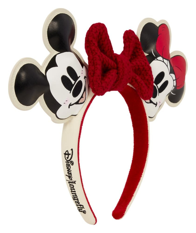 Mickey & Minnie by Loungefly Ears Headband Knit Bow 2