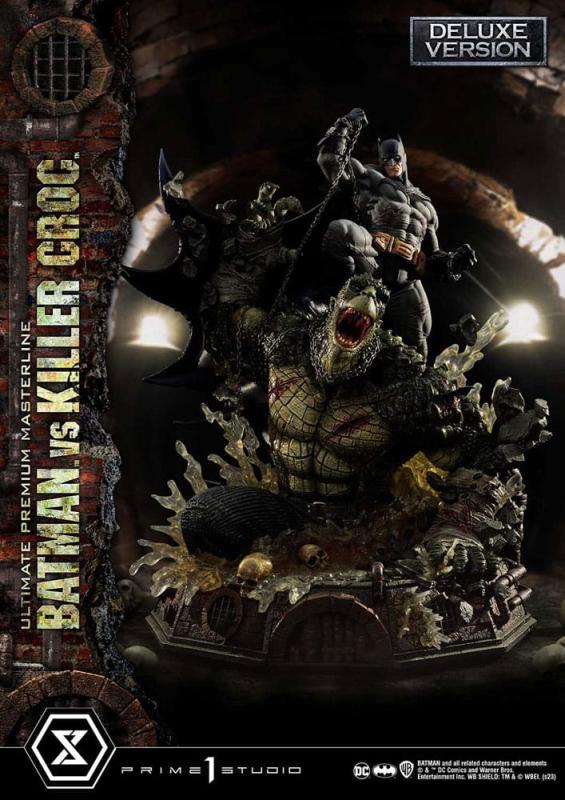 Batman: Batman Versus Killer Croc Deluxe 71 cm Masterline Series Statue - Prime 1