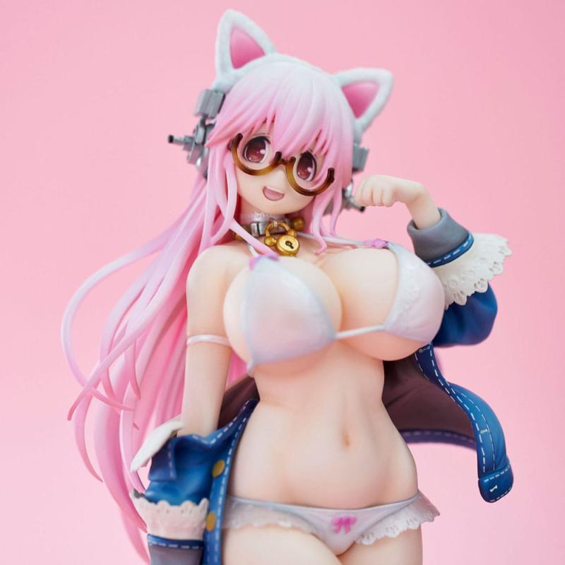 Super Sonico PVC Statue Super Sonico White Cat Ver. 27 cm