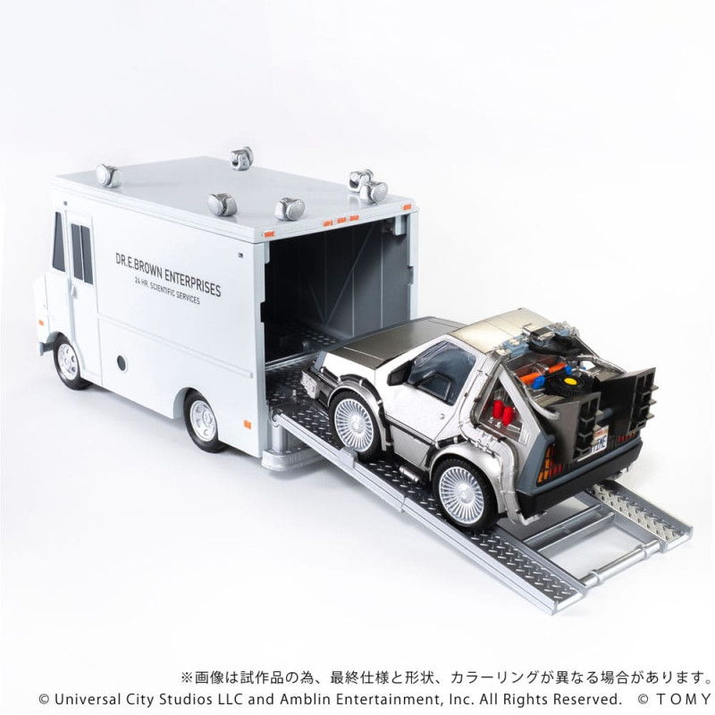 Back to the Future Q-Village Vehicles with mini-figures Time Machine Deluxe Set 9 cm 4