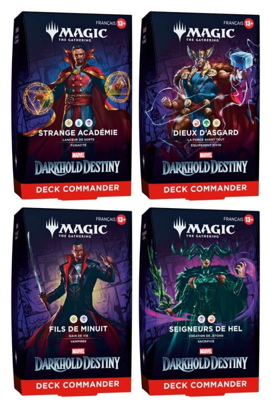 Magic the Gathering Marvel: Darkhold Destiny Commander Decks Case (4) french
